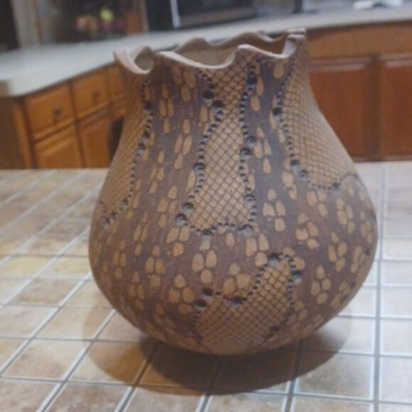 Don McWhorter Stoneware  Brown All Diffrent Each Piece Unique   9Tx5 At‎ Opening - Picture 10 of 11